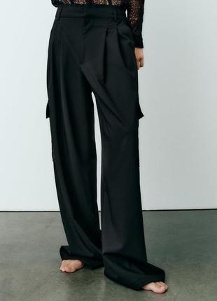 Брюки карго с высокой посадкой7 фото