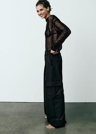 Брюки карго с высокой посадкой2 фото