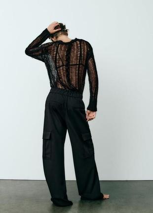 Брюки карго с высокой посадкой6 фото