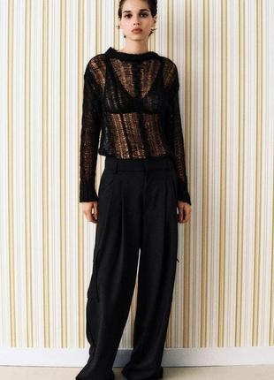 Брюки карго с высокой посадкой9 фото