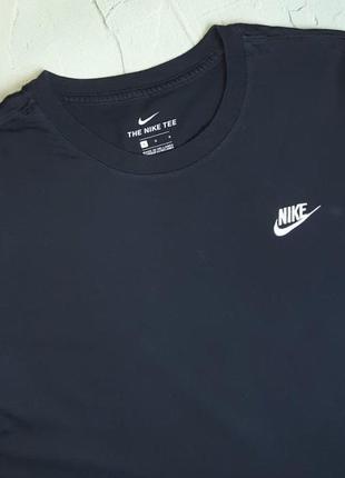 🎁1+1=3 брендова темно-синя футболка nike, розмір 46 - 484 фото