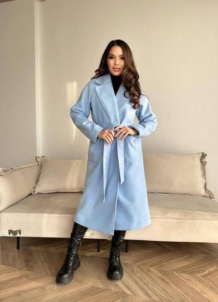 Стильное базовое кашемировое женское пальто в разных цветах (s-xl)