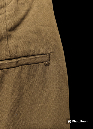 Штани кольору хакі з додаванням льону, льняні штани, льняні брюки від mango9 фото