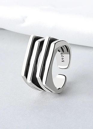 Тренд покриття срібло 925 кільце жіноча каблучка мінімалістична геометрична2 фото