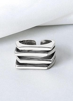 Тренд покриття срібло 925 кільце жіноча каблучка мінімалістична геометрична4 фото
