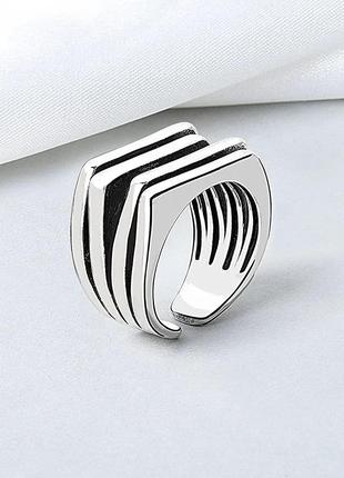 Тренд покриття срібло 925 кільце жіноча каблучка мінімалістична геометрична3 фото