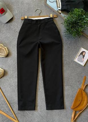 Женские черные брюки брюки брючины чинос dickies оригинал размер 26 s/m4 фото