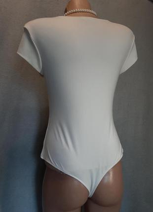 Эффектное боди-блуза с красивым вырезом на декольте h&m размер s8 фото