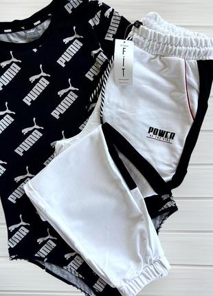 Белые базовые джоггеры, спортивные штаны1 фото