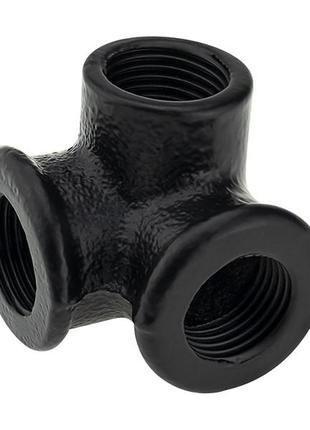 Крепление угловое трёх труб d-19мм чёрное дс