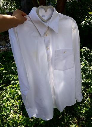 Рубашка. белая мужская рубашка с длинным рукавом
