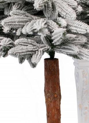 Ялинка лита засніжена преміум на стовбурі 2,20м 220см новрічна святкова штучна ялинка