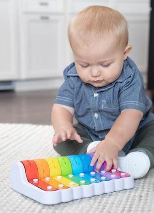 Дитячий ксилофон fat brain toys rock n' roller piano з дзвіночками (f281ml)