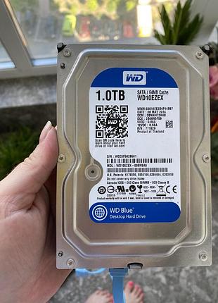 Террабайтник,  жесткий диск wd blue 1tb hhd wd10ezex