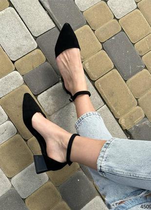Женская обувь. туфли женские с ремешком. экозамша2 фото