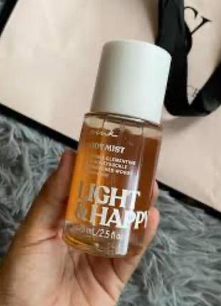 Парфумований спрей  для тіла victoria's secret pink light&happy body mist 75 мл  оригінал
