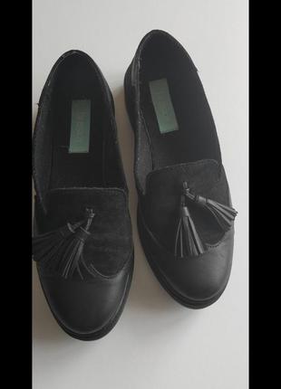 Кожаные женские туфли,балетки 39 (25 см стелька)6 фото