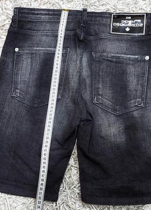 Шорты джинсовые чорние мужские с ляпками краски "dsquared2" denim 46 оригинальні.6 фото