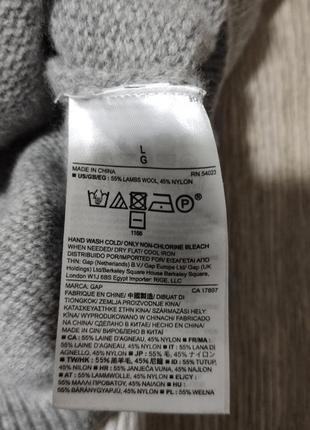 Чоловічий вінтажний вовняний светр/gap/кофта/жовтогарячий одяг/5 фото