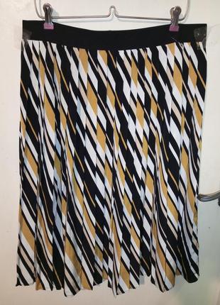 Чудесная,летняя юбка плиссе на резинке,большого размера,jean pascale1 фото