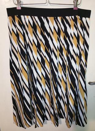 Чудесная,летняя юбка плиссе на резинке,большого размера,jean pascale2 фото