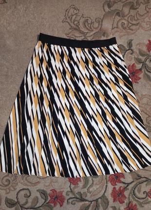 Чудесная,летняя юбка плиссе на резинке,большого размера,jean pascale3 фото