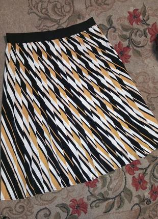 Чудесная,летняя юбка плиссе на резинке,большого размера,jean pascale5 фото