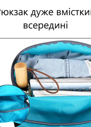 Складной защитный рюкзак для мужчин и женщин водонепроницаемый «travel handbag» (синий)
