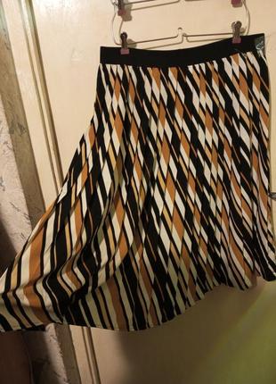 Чудесная,летняя юбка плиссе на резинке,большого размера,jean pascale7 фото