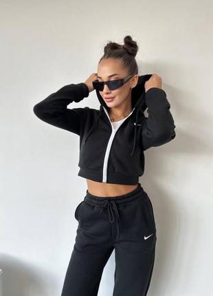 Спортивный костюм на флисе худи на молнии + джоггеры в самых трендовых цветах4 фото