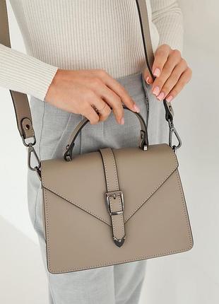 Сумка кожаная через плечо италия вера пелле модная каркасная сумочка ts000190