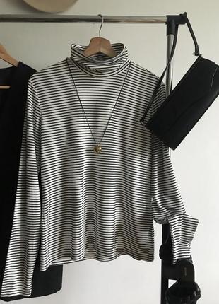 Гольф водолазка в смужку
