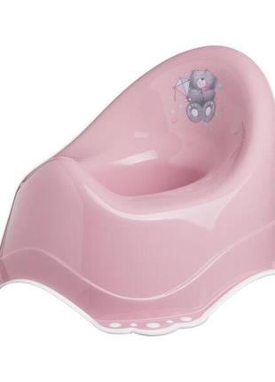 Горшок maltex bear 2k 4064 dirty rose / white, белый / розовый