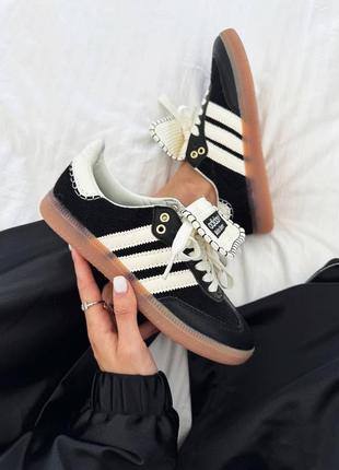 Женские кроссовки adidas samba x wales bonner black authentic адидас самба черного цвета