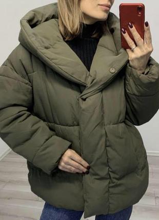 Новая с ценником утепленная куртка с капюшоном h&m 2024