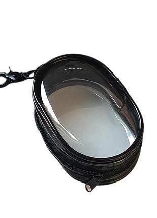 Кишеня-брелок для зберігання, прозорий підвісний органайзер для гаджетів (чорний)