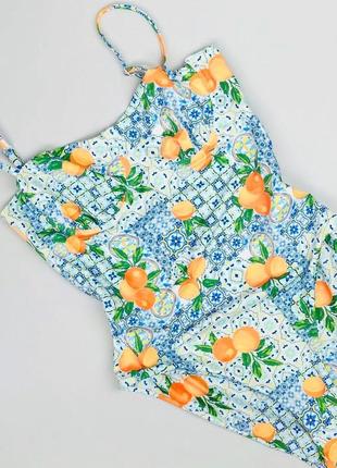 Слитный купальник с лимончиками от primark