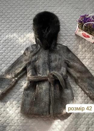 Женская шуба автоледи из нутрии, размер s-m