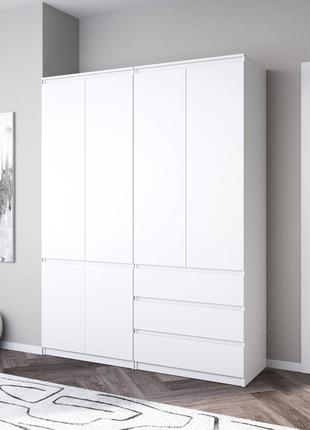 Шкаф для одежды vays, со штангой и полками, комплект из 2 шкафов r10+r16