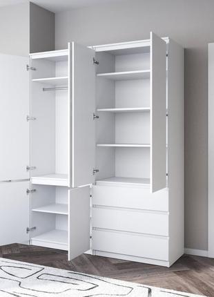 Шкаф для одежды vays, со штангой и полками, комплект из 2 шкафов r10+r16