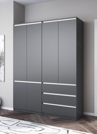 Шкаф для одежды vays, со штангой и полками, комплект из 2 шкафов r10+r16