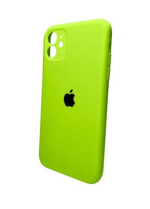 Чохол для смартфона silicone full case aa camera protect for apple iphone 11 кругл 24,shiny green