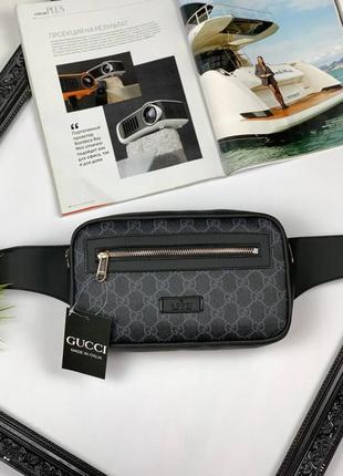 Поясная мужская сумка gucci gg supreme classic s0201 фото