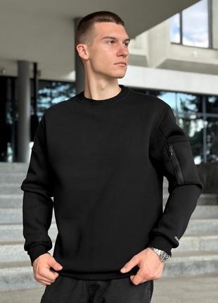 Мужской свитшот трехнитка с начесом s-3xl победов черный серый