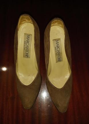 Туфлі замшеві нарядні, дизайнерські  бренду  marcantonio