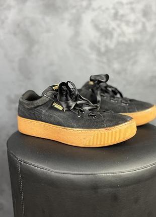 Кроссовки замшевые puma suede vikky platform ribbon