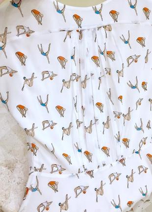Нова.подіумна брендова сукня з шовку andrea incontri swimming theme 🏊🏻‍♂️ dress silk white nude оригіна6 фото