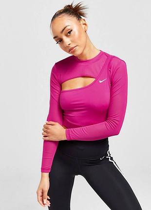 Жіночий кроп лонгслів nike pro оригінал з нових колекцій.