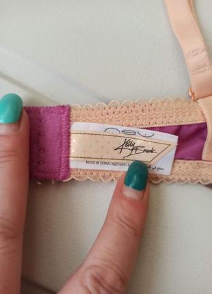 Красивый сатиновый бюстгальтер балконетт с маленьким пуш-ап  80с6 фото