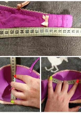 Красивый сатиновый бюстгальтер балконетт с маленьким пуш-ап  80с7 фото